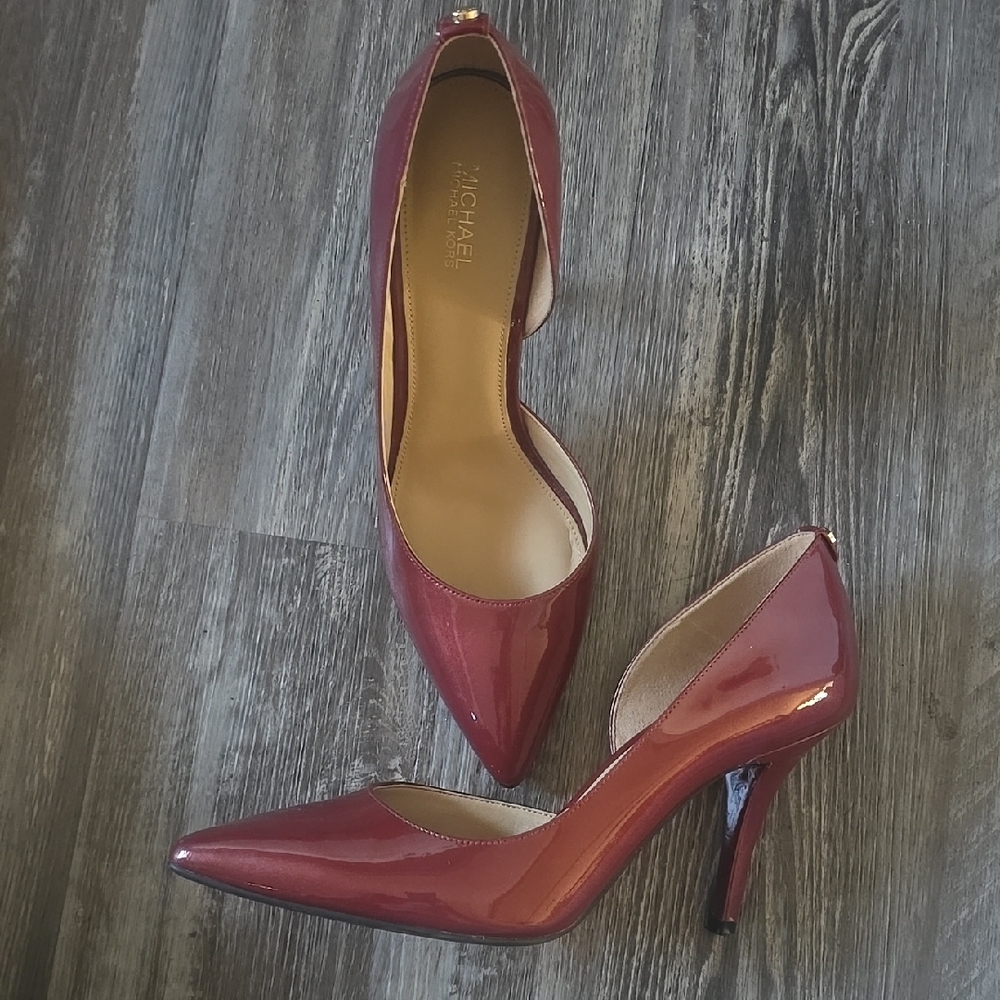 Michael Kors Glossy Maroon Heels